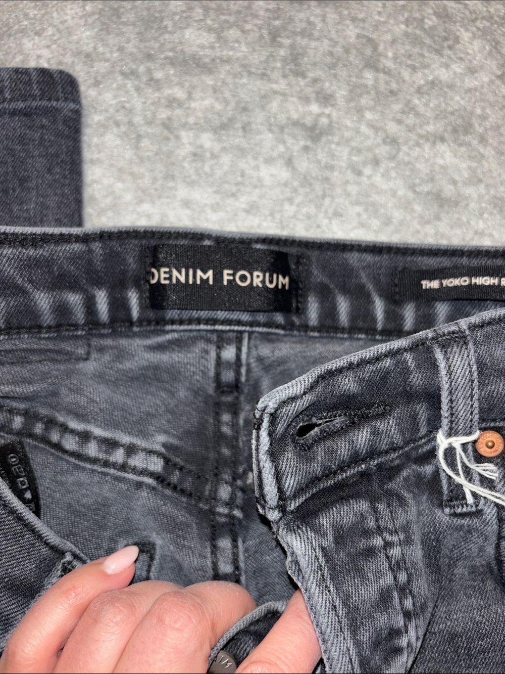🖤 Denim Forum Yoko High-Rise Slim Jeans Size 24 | Washed Black - Picture 9 of 11